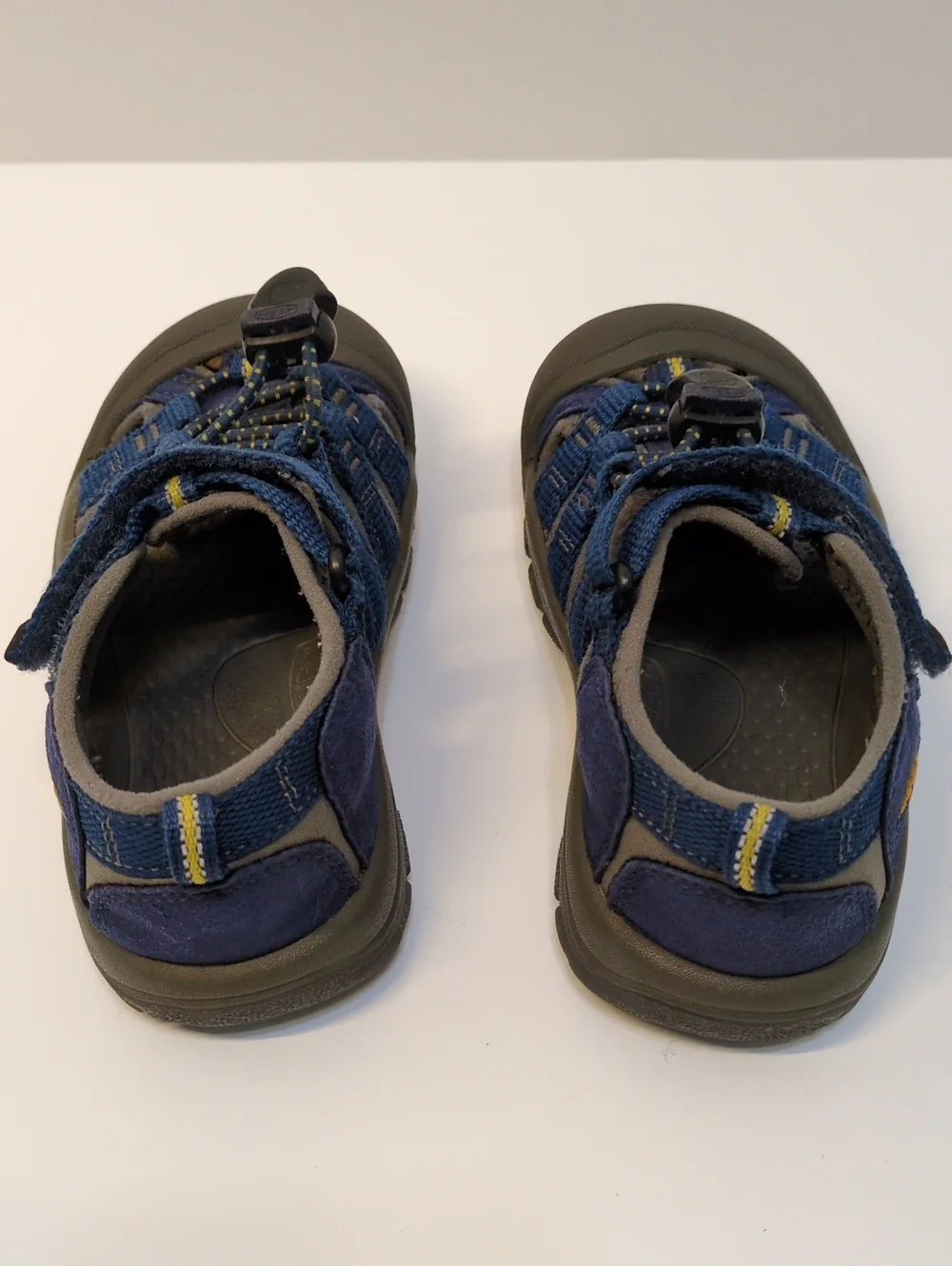 KEEN Newport H2 Waterproof Sandals Navy Blue Yellow Kids Toddler Size 11 US